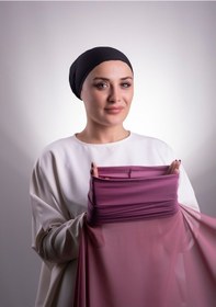 Resim Hürrem Bone Fuşya Pratik Hazır Geçmeli Şal Şifon Boru Boneli 3001_20 