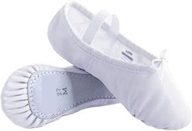 Resim Küçük kız çocukları için deri bale terliği, tam yalnız bale ayakkabısı, yumuşak jimnastik, yoga, dans, antrenman ayakkabısı, çocuklar, bale ayakkabısı, kadınlar ve kadınlar için 