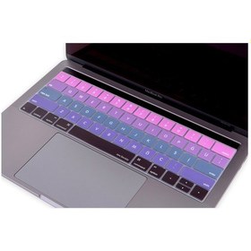 Resim Apple Uyumlu MacBook Pro Klavye Koruyucu Touchbarlı Us To Tr Ombre A1706 A1989 A2159 A1707 A1990 Pembe Mavi 