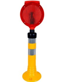 Resim Solar Yuvarlak Flaşörlü Delinatör Seti Kırmızı N11.212 