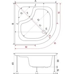 Resim Cellesse Oval Mini Küvet 80*80 