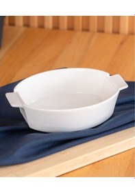 Resim Acar Porselen 17,6x12 Cm Porselen Fırın Kabı 6 Adet 010845 Beyaz 