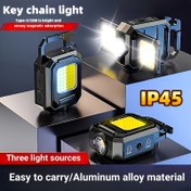 Resim Baifeng Mini 3-Kafa USB Şarj Edilebilir Kamp Lambası, COB Manyetik Çalışma Lambası, Alüminyum Alaşım, Mat Bitiş, Anahtarlık, Çok Fonksiyonlu, Taşınabilir, Yüksek Parlaklık, Ramazan, Noel, Cadılar Bayramı, Yeni Yıl, Dağ Günü, Açık Hava Aktiviteleri için 