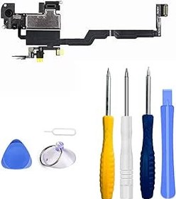 Resim Işık sensörlü esnek kablolu kulaklık, iPhone XS ile uyumlu, mikrofon, tornavida, onarım alet kiti, alet seti dahil 