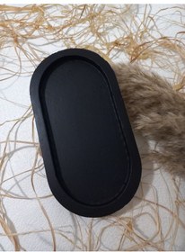 Resim Oval Tabak Büyük Siyah 