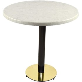 Resim Beymobilya Karanfil Werzalit Yuvarlak Gold Masa Q80 (545562247) 