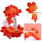 Resim Geeksen Akçaağaç Yaprakları Çelenk Led Tatil Işık Dizisi Sevgililer Günü Doğum Günü Düğün Parti Dekorasyonu Ekonomik Işık Peri Lambası Dizisi Kırmızı 