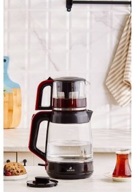Resim Karaca Glass Tea Xl 2 In 1 Cam Su Isıtıcı & Çay Makinesi 
