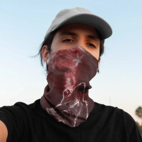 Resim Hediyemen Uluyan Kurt Temalı Motorcu Bandanası Boyunluk 