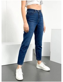 Resim Ahmetkoccollection Kadın Mom Jean Pantolon Kot Rengi Kot Pantolon 