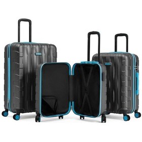 Resim 3'lü Valiz Seti Büyük Boy - Orta Boy - Kabin Boy Antrasit 1167 Antrasit 