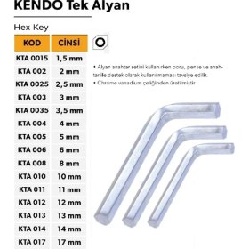 Resim Eltos Alyan Allen Anahtar, Altı Köşe, 2.5 mm (1 Adet) 