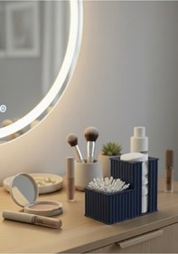 Resim İkisi Bir Arada Kulak Pamuğu & Pamuk Organizeri Lacivert 