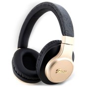 Resim Guess Lisanslı Bluetooth Kulaklık Script Gold Serisi Metal Yazı Logolu 4G Desenli Siyah 