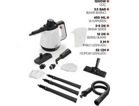 Resim Pirantech Cb- 02A Buharlı Temizlik Makinası - Buharlı Temizleyici - Floor Max Set 