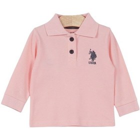 Resim U.S. Polo Assn. Lisanslı Classic Bebek Uzun Kol Yakalı Sweatshirt Somon 