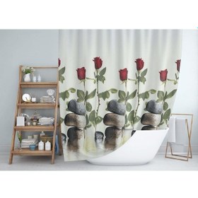 Resim Zethome Jackline Banyo Duş Perdesi 12005 Tek Kanat 1X120X200 Çok Renkli 