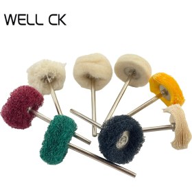 Resim Kecilila 10 Adet Diş Laboratuvarı Diş Hekimliği Odontologia Parlatma Fırçası Tekerlek Döner Aletler 2.35MM Hp Shank Yün Keçi Pamuk Siyah Buff (Yurt Dışından) 