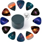 Resim Muspor Muspor 13 Orta Boy Selüloit Gitar Mızrapları - Demir Kasa Yıldızlı Gökyüzü 