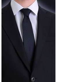 Resim Hatemoğlu Lacivert Çizgili Kravat 261810etc001 288 Lacivert - Açık Bej 