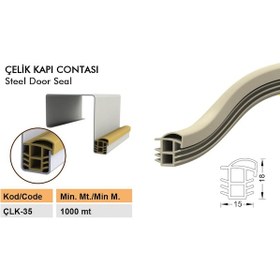 Resim Çelik Kapı Kasa Fitili Contası Çelik Kapı Contası 6 Metre Krem 