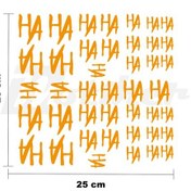 Resim Joker Haha 25x25cm Folyo Kesim Evrensel Desen Kaplama Turuncu 