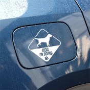 Resim TSC Dog On Board Arabada Köpek Var Sticker Yapıştırması Beyaz 