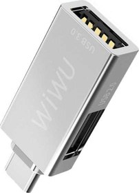 Resim Wiwu T02 USB Type-C Hub Çevirici ve Çoklayıcı Hub Gri 