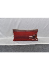 Resim Zehra Abla Halı Yeni El Dokuma Dekoratif Lumbar Kilim Kırlent Yastık Kılıfı 6182 