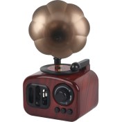 Resim Retro Gramofon Klasik Pikap Stereo Ses Vinil Plak Çalar Çocuklar Için Tatil Oturma Odası Süslemeleri (Yurt Dışından) 