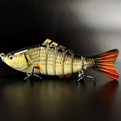 Resim 1 Adet 10 cm / 3,94 inç 16 g / 0,56 oz Çok Eklemli Wobblers Balık Yemi - Gerçekçi Tasarım ile 3-4 Ayarlanabilir Üçlü Kancalı, Tatlı ve Tuzlu Suda Alabalık, Somon ve Levrek için Canlı Hareketli Av Cazibesi | Gerçekçi Balık Yemsiği | Biyonik Tasarımlı Olta Yemi 