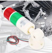 Resim Jeemson 24vdc Led İki Renkli Kırmızı+yeşil Sabit Aydınlatma Uyarı Lambası, Katlı Tasarım, Katlanabilir Taban, Mukavemetli Malzemeyle, Dış Mekan Ve Endüstriyel Kullanıma Uygun 