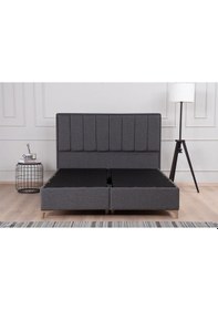 Resim Kilim Mobilya Gold Therapy Sandıklı Baza Ve Başlık Seti Antrasit ( Yatak Dahil Değildir ) 140x190 Antrasit 