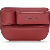 Resim Dashanshop Sürücü Kırmızı Özel Deri Araç Konsol Organizörü, Çok Bölmeli Tel Tutucu Cep 