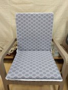 Resim 1 Adet Komutan Arkalıklı Sandalye Minderi, Extra Kalın - Gri Gri 