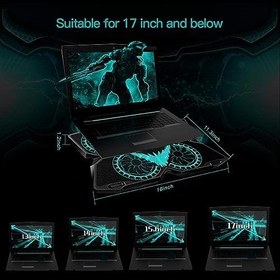 Resim Apera BN55 Dizüstü Bilgisayar Soğutucu Laptop Standı 4 Fanlı 2 USB 