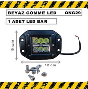 Resim Off Road Led Bar Delici Gömme Model 6 Ledli Beyaz Işık - 1 Adet (512665785) 