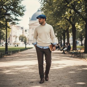 Resim Vintage Yıkanmış Denim Çizgili Beret Şapka - Hafif, Esnek Olmayan, İnşaat, Retro Tarz Erkekler ve Kadınlar İçin, Rahat Başlık | Vintage Beret | İnşaat 