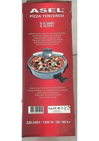Resim Asel Pizza Tenceresi Kızartma Kavurma Mısır Patlatma Yemek Tenceresi Kırmızı 