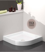 Resim Esca 110x110 Oval Monoblok Duş Teknesi H-12 Cm Yükseklik Kaliteli Sert Akrilik - Duşakabin 