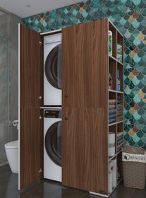 Resim Kenzlife Çamaşır-kurutma Makinesi Dolabı Kapaklı Fedyenka Cvz 180*090*60 Banyo Arkalıksız 