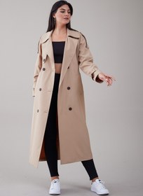 Resim Heggo Rose Kadın Bej Oversize Trençkot 
