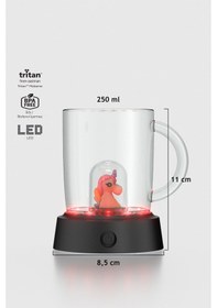 Resim Renga Joy Unicorn Figürlü 250 Ml Kulplu Pembe Led Işıklı Tritan Bardak 222061 Pembe 