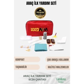 Resim Profesyonel Taşınabilir Acil Durum Kiti Ev Iş Yeri Araba Okul Deprem Ecza Ilk Yardım Bez Çantalı Set 