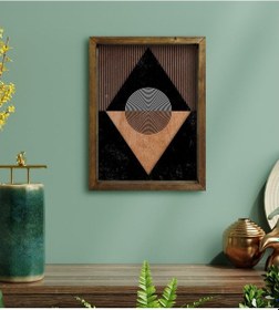 Resim Bk Home Modern Art Tasarımlı Doğal Masif Ahşap Çerçeveli Tablo-9 (551089875) 