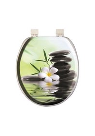 Resim Comfort Lüks Klozet Kapağı Beyaz Yansıma Desen 