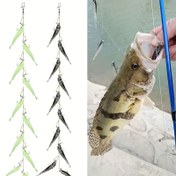 Resim 10 Adet Jig Başlıklı Yumuşak Balık Yemi - Deniz Levreği için Kurşunlu PVC Yüzgeçli Yemler, Döküm Takımı, Balıkçılık Yemi 