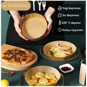 Resim Mcreative Kurumsal Airfryer Pişirme Kağıdı, Fritöz Pişirme Kağıdı 50 Adet 