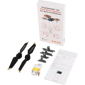 Resim Djı Mavic 2 Pro & Zoom Için Işıklı LED Pervane Seti yazılı 