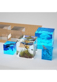 Resim Epoksi Silikon Kalıp Küp Modeli 7x7x7 Cm 